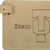 GFT179 Light Brown Leatherette Luggage Tag