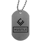 UN4004  1-Sided Gloss Silver ID Tag with Chain