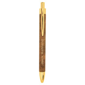 LP460 - Rustic/Gold Laserable Leatherette Pen