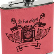 FSK622 6 oz. Pink Leatherette Flask