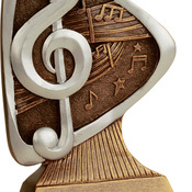 TRD108  5-1/2" Triad Resin Music Trophy