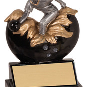 XP104   5-1/4" Xploding Resin Male Bowling Trophy
