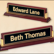 588 - Rosewood stained piano finish nameplate