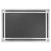 CAS386 - 8" x 6" Silver/Black Rectangle Cast Aluminum Sign with 4 Mounting Screws