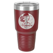 LTM7313 - Polar Camel 30 oz. Maroon Vacuum Insulated Ringneck Tumbler with Clear Lid