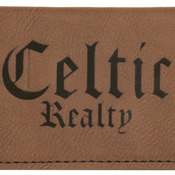 GFT182 Dark Brown Leatherette Flexible Business Card Holder