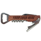 GFT045  Wooden Bottle Opener & Wine Corkscrew 