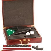 GLF01  Rosewood Finish Executive Golf Gift Set 