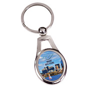 SBL012  Oval Keychain with White Insert