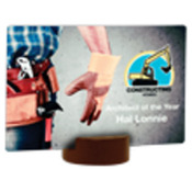 UN5813  Gloss Hardboard Rectangle Streamline Award with Base