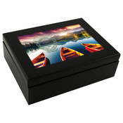 UN5989  Keepsake Espresso Black Box with Gloss Hardboard Insert