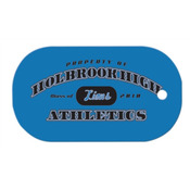 UV111  1-Sided Gloss Aluminum Dog Tag