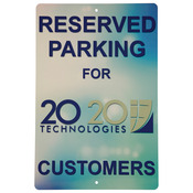 UV304  1-Sided Gloss Aluminum Stree Sign with 2 Holes