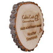 WLP19 - 9" Old West Log Cottonwood Plaque