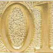 CHEN2018 - Gold 2018 Metal Chenille Letter Insignia