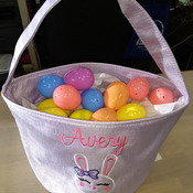 Easterbasket05-2 Purple Sparkle Basket with image and name