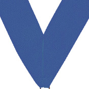 R120-5B - 7/8" Blue Neck Ribbon without Snap Clip