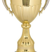 CPC203G - 14 3/4" Gold/Silver Plastic Completed Cup Trophy