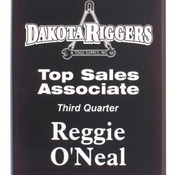 BDR7SBK 7" x 9" Solid Black Border Clear-Plaq Acrylic