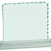 CIA2J 4 1/2" x 3 1/2" Jade Cracked Ice Acrylic Blank with Base