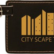 GFT243 Black Leatherette Luggage Tag