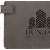 GFT368 Gray Leatherette Luggage Tag