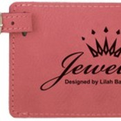 GFT371 Pink Leatherette Luggage Tag