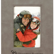 LLF546 4" x 6" Gray Leatherette Frame