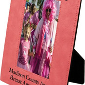 LLF846 4" x 6" Pink Leatherette Frame