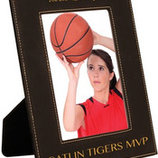 LLF357 5" x 7" Black Leatherette Frame