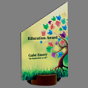 UN5814  Gloss Hardboard Peak Award with Base