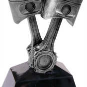 CRS103   7" Antique Silver Piston Award