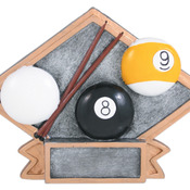 DPS78   6" X 4-1/2" Diamond Plate Resin Small Pool Trophy