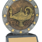 R606   4-1/2" All Star Resin Lamp of Knowledge Trophy