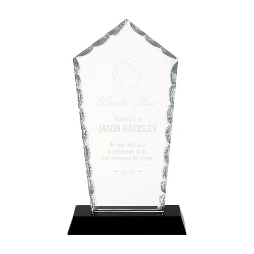 FC51 - 7 3/4" Diamond Facet Glass on Black Base Thumbnail