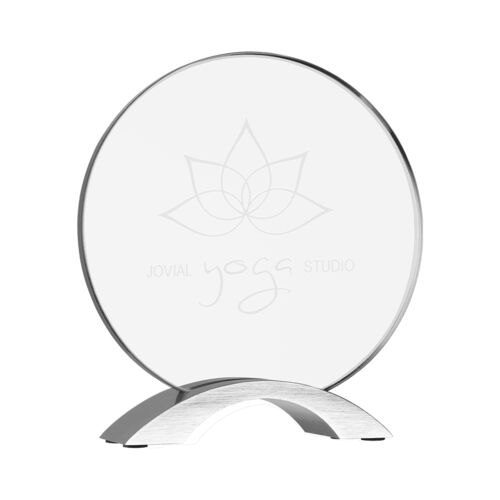 CMA11 - 7 1/4" Round Cosmic Acrylic with Silver Base Thumbnail