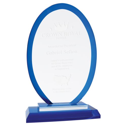 RGL15BU - 7 1/2" Oval Blue Regal Glass Thumbnail