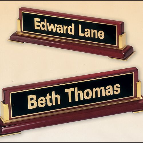 588 - Rosewood stained piano finish nameplate Thumbnail