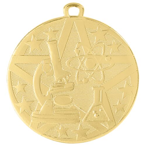 SS513G - 2" Gold Superstar Science Medal Thumbnail