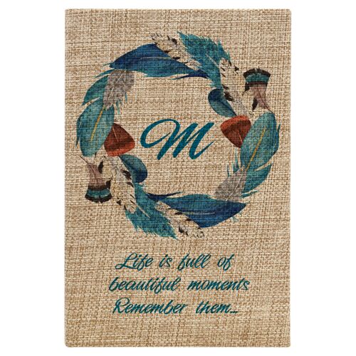 JDS SBL342 - 5 1/4 inch x 8 1/4 inch Sublimatable Burlap Journal SBL342  SBL342 - 5 1/4 inch x 8 1/4 inch Sublimatable Burlap Journal Thumbnail