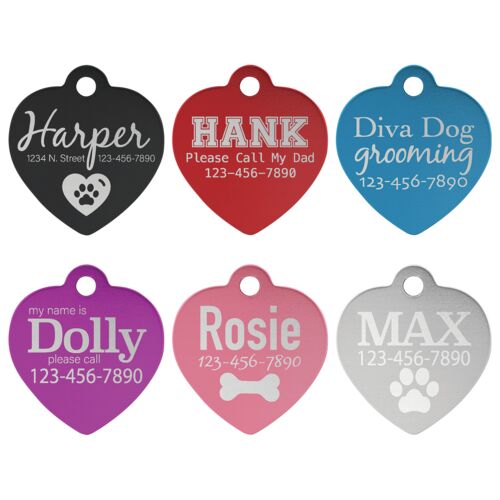 1" x 1" Laserable Anodized Aluminum Heart Pet Tag *Please Specify Color Preference With Sales Associate 1" x 1" Laserable Anodized Aluminum Heart Pet Tag *Please Specify Color Preference With Sales Associate Thumbnail