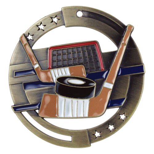 M3XL MEDAL, HOCKEY, BRONZE - 2 3/4" Thumbnail