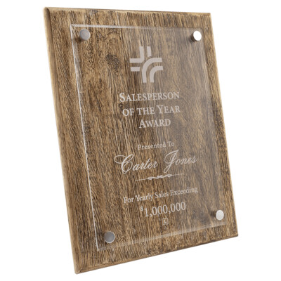 FPA3912 - 9" x 12" Barnwood Floating Acrylic Plaque Thumbnail