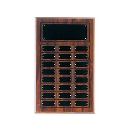 CPP24 Cherry Finish Grooved Perpetual Plaque with 24 Plates Thumbnail