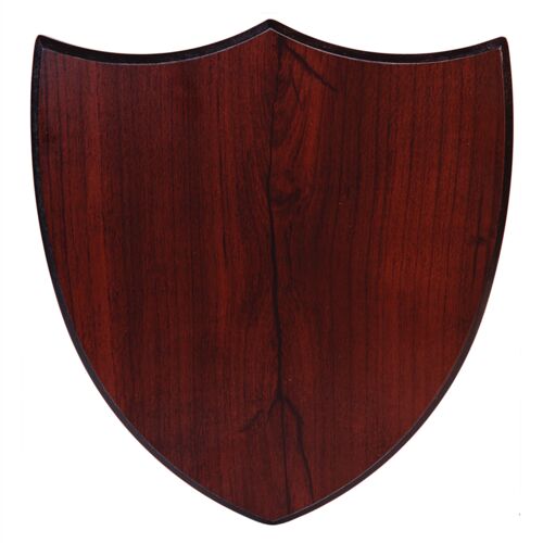 PSH11   8 1/8" x 9 3/4" Rosewood Piano Finish Shield Plaque Thumbnail