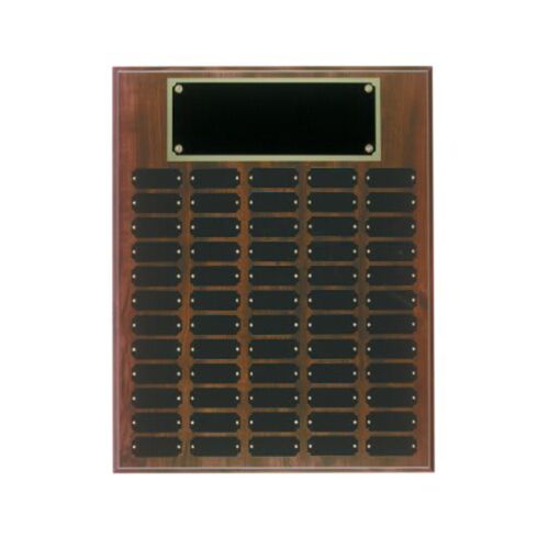 WPP12  Genuine Walnut Step Edge Perpetual Plaque with 12 Plates Thumbnail