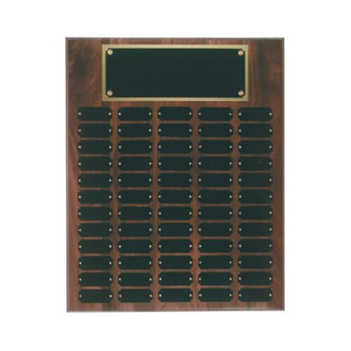 WPP60  Genuine Walnut Step Edge Perpetual Plaque with 60 Plates Thumbnail