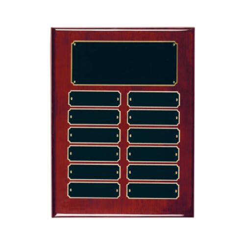 RPP12   Rosewood Piano Finish Perpetual Plaque with 12 Plates Thumbnail
