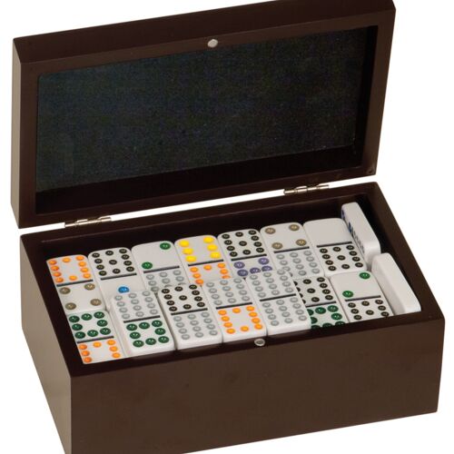 JDS DOM01  Double Twelves Domino's Set in Black Gift Box DOM01 DOM01 DOM01  Double Twelves Domino's Set in Black Gift Box DOM01 Thumbnail