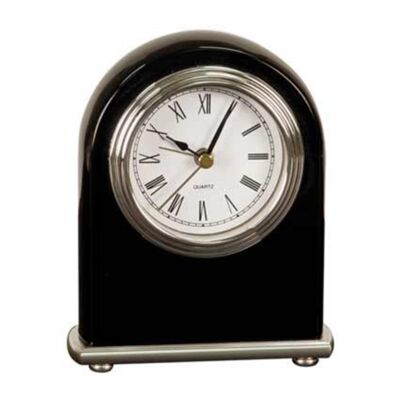 T301  Black Piano Finish Arch Desk Clock Thumbnail